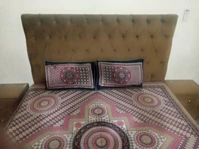 King Bed with Spring Mattress 9" {Used 2y only}