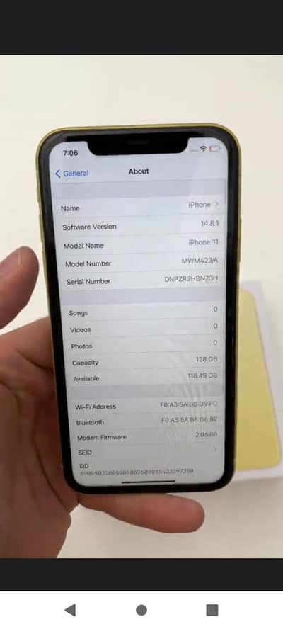 i phone 11 Non PTA 128 GB