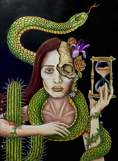 Conceptual Artwork watercolor and colored pencils