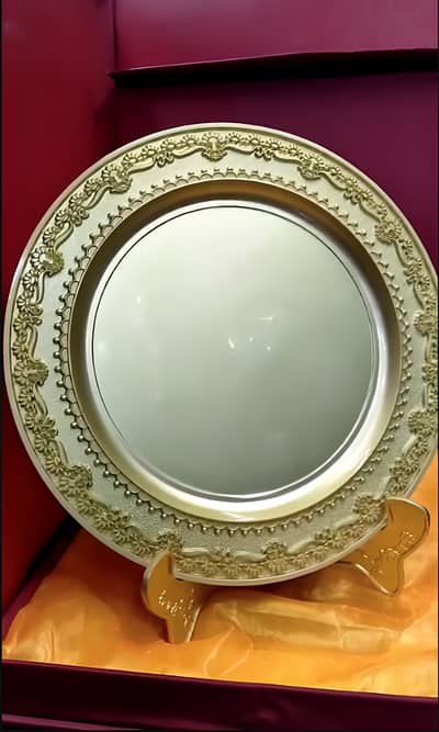 Metal golden award plate