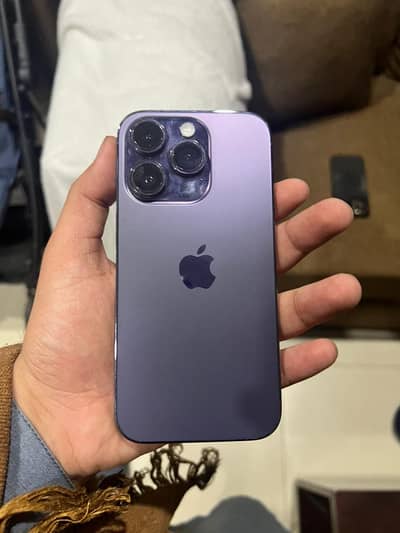 iPhone 14 pro ,(PTA APPROVED), Purple, 128GB ,77% BH, Box only
