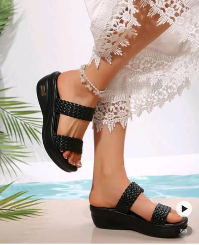Women Decor Strap Buckle Embellishment Peep-Toe Slide Sandals