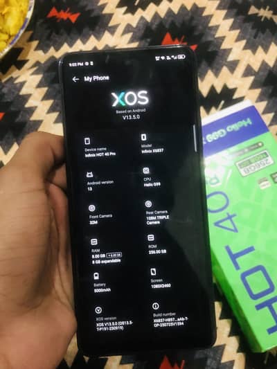 infinix hot 40 pro 8+8/256GB 10/10