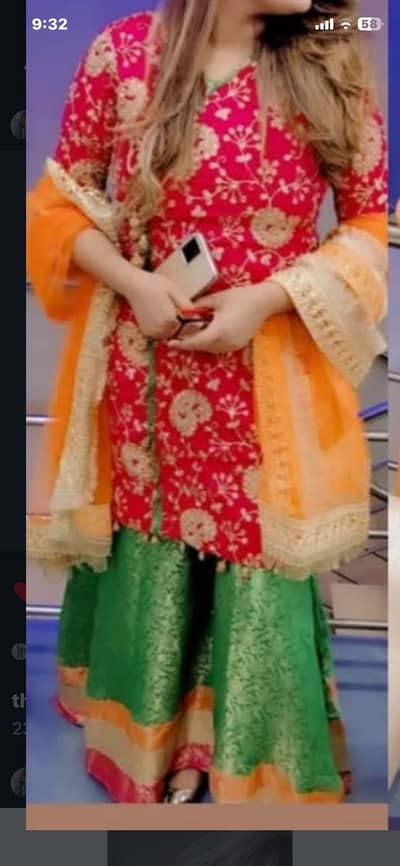 short shirt with sharara