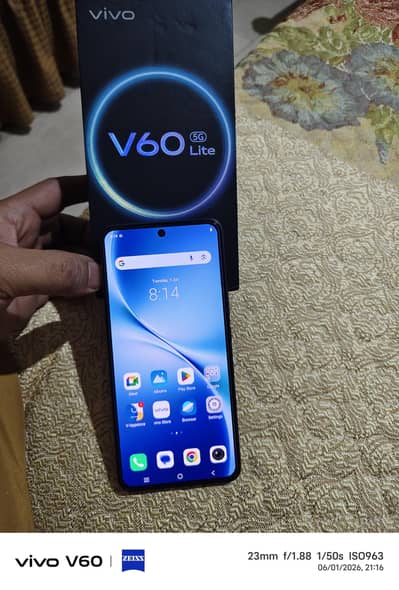 vivo v60 light 5G 12/256 new fone h only 15 din use hoa h