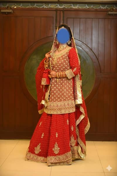 Elegant Bridal Barat Sharara- Ready to Wear.