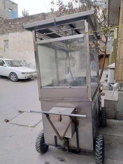 Stainless steel  food cart with AirFryer