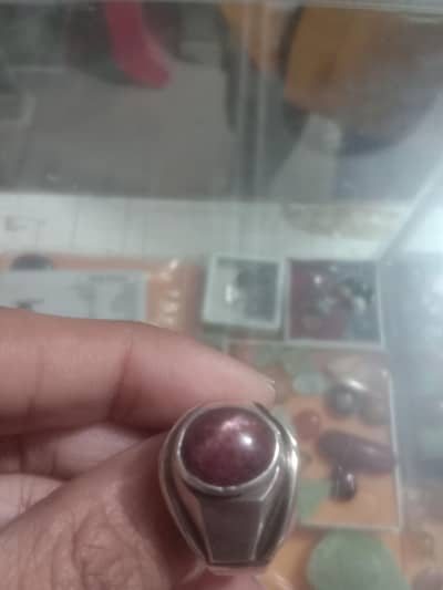 ruby star silver ring
