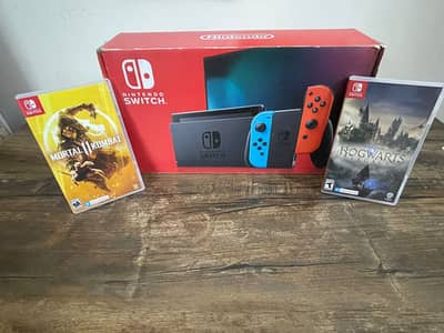 Nintendo Switch (+ Extra Controller + 128GB MicroSD Card + 2 Games)