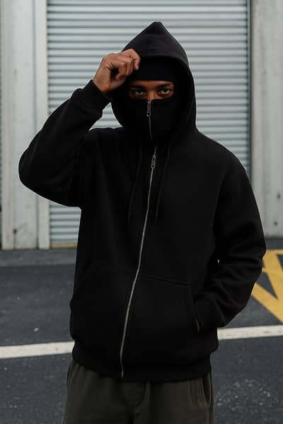 Black Ninja Zipper Hoodies