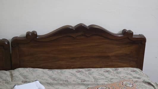 2 Single Beds Pure Sheesham with mattress