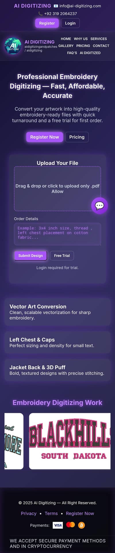 Ai digitizing Website