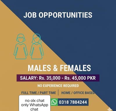 Part time full time office work home base jobs available