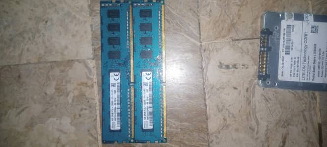 8GB DDR3 Desktop RAM Bundle ( 2x4GB SK Hynix) USED