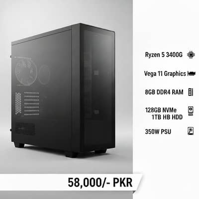 High-performance. Gaming and Working PC - Ryzen 5 3400G