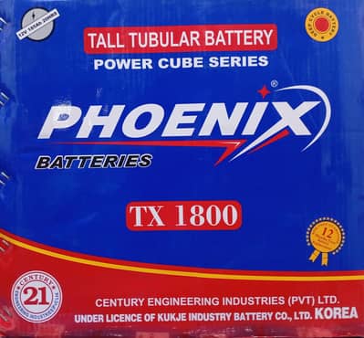 phoenix battery tall tubular tx1800 / 185ah
