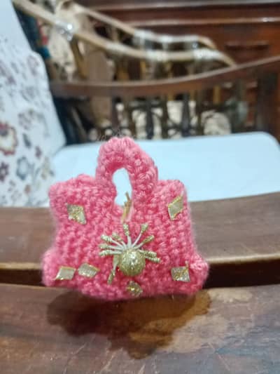 Hand made nitted purse for girls