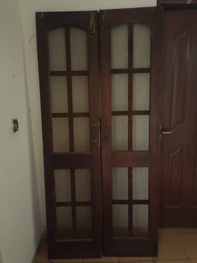 Wooden jail door