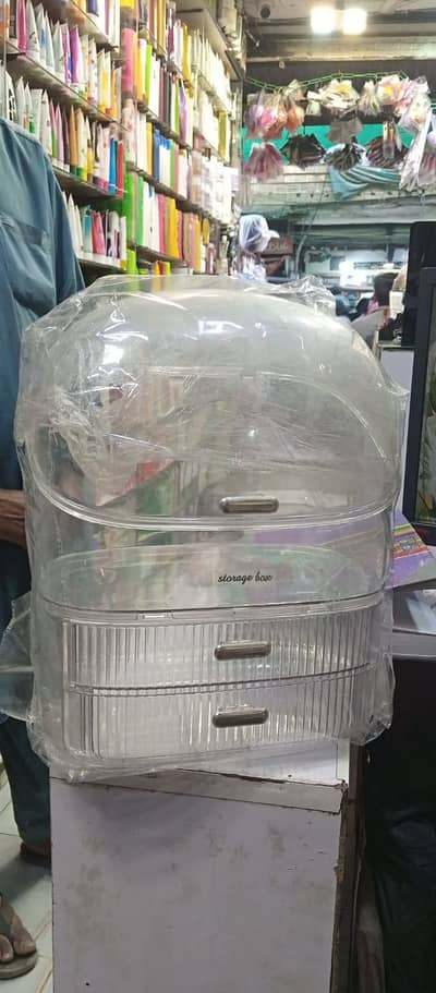 New Transparent Acrylic Makeup Organizer with Drawers and Lid