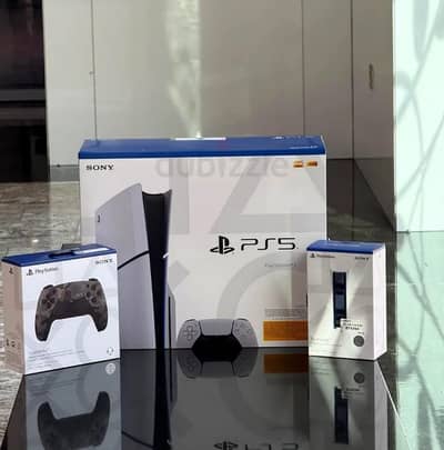 PS5 Slim Disc Edition 1TB + Extra Controller + Charg Dock
