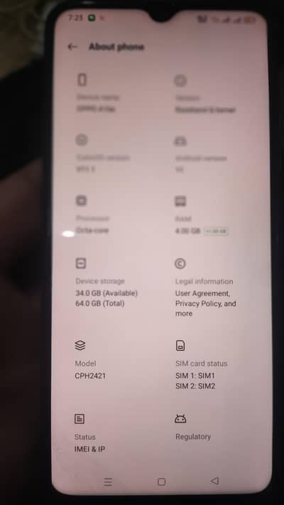 Oppo A16e 4+1/64GB 4G