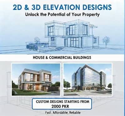 Professional 2D & 3D House Front Elevation Designs – Residen