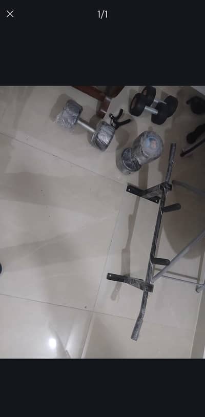 pullup bar ,dumbells 10 kg ,5 kg pair available