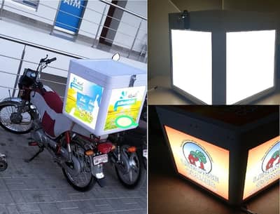 Food Delivery Bag Box with Led light Panel / Delivery bag in Pakistan