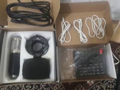 BM800 original condenser microphone&V8 live sound card