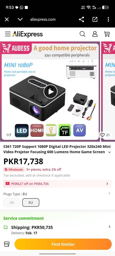 RTN LED projector mini