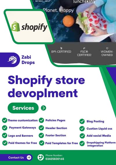 professional Shopify store design