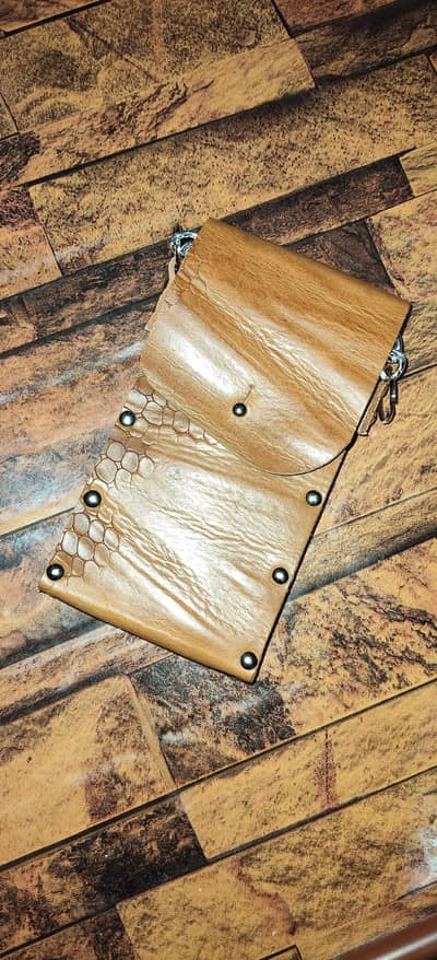 iPhone 17pro leather wood cross bag