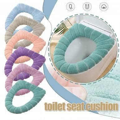 *Toilet Seat Cushion* Soft Toilet Seat Cushion Cover – Washable, Warm, Comfortable, Universal Fit, Bathroom Accessories