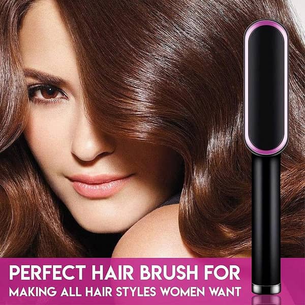 909 Brush Hair Straightener - Dual Function Comb for Easy Styling Available in Multiple Colors