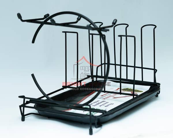 Kitchen Glass and Cup Organizer Rack | Durable Multi-Function Mug Holder | Space-Saving Utensil Drying Stand