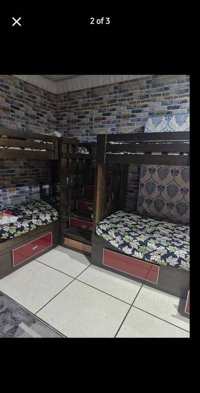 4 bunk beds made with pure wood