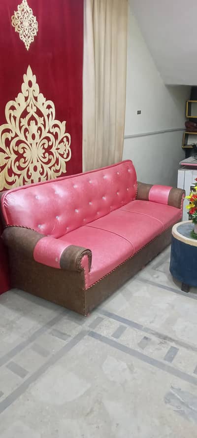 3 seater sofa pink or brown