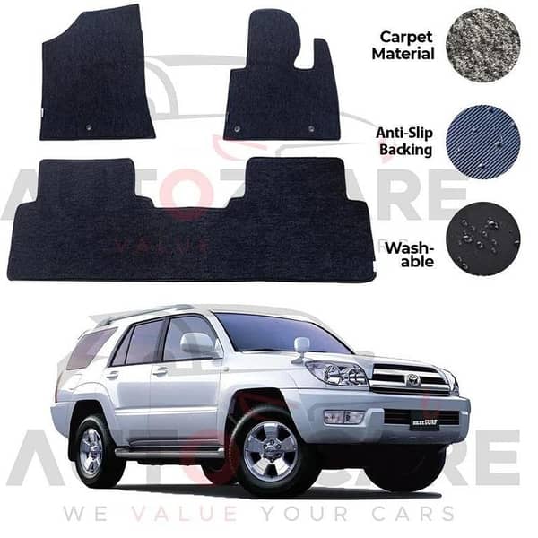 Toyota Hilux Surf Genuine Fitting Carpet Floor Mat 3PCS - Model 2003-2009