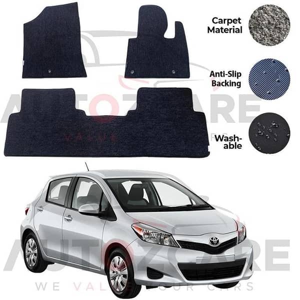Toyota Vitz Genuine Fitting Carpet Floor Mat 3PCS - Model 2021-2025