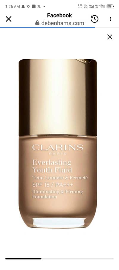 clarins youth fluid foundation 103 n ivory