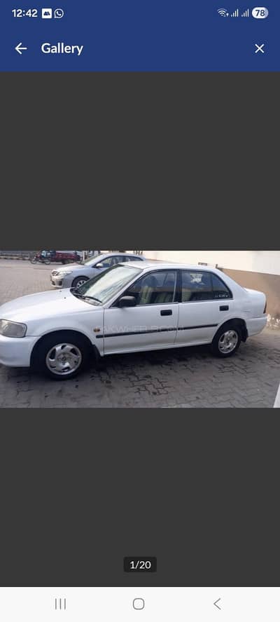 Honda City 2001 White Lhr