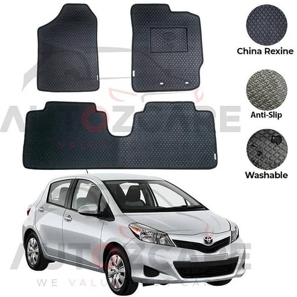 Toyota Vitz China Rexine Floor Mat 3PCS - Model 2021-2025