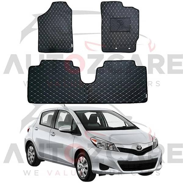 Toyota Vitz 7D Floor Mat (Flat Style) 3PCS - Model 2021-2025