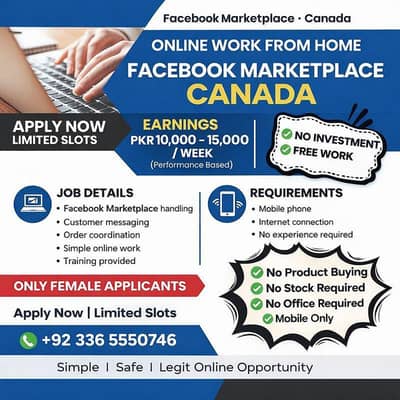 No Investment Required – Online Work From Home (Facebook Marketplace)