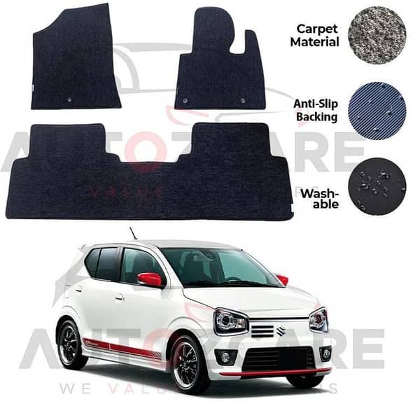 Suzuki Alto Japanese Genuine Fitting Carpet Floor Mat 3PCS - Model 2014-2025