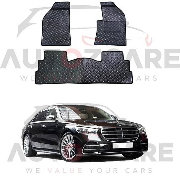 Mercedes S580e 7D Floor Mat ( Flat Style ) 5PCS - Model 2022-2025