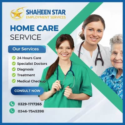 Male Nurse , Female Nurse , Patient Care , Maids , Nany , Driver, Chef