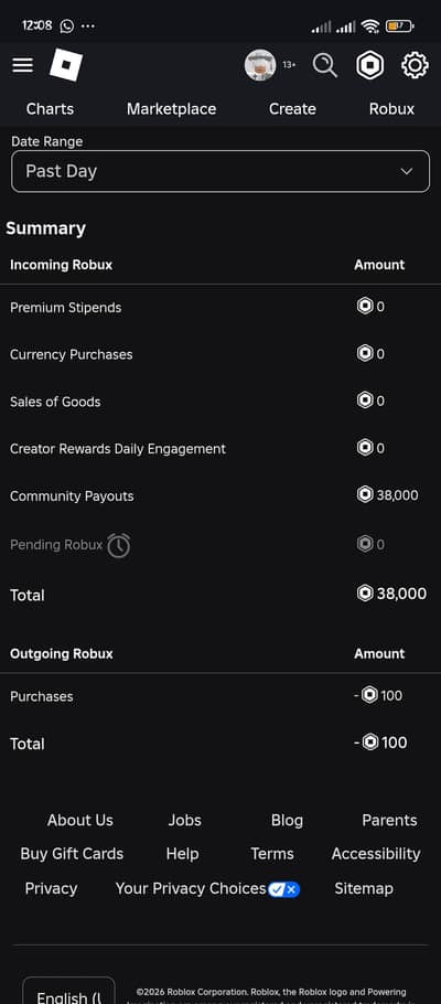 1 Robux for 2 Rupee for Roblox Game