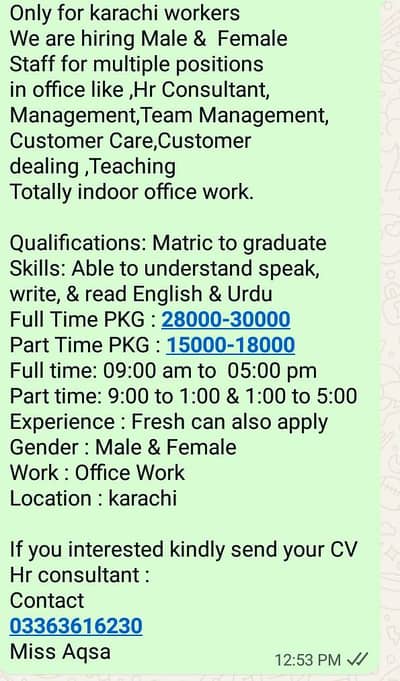 job offer for male and female!!!