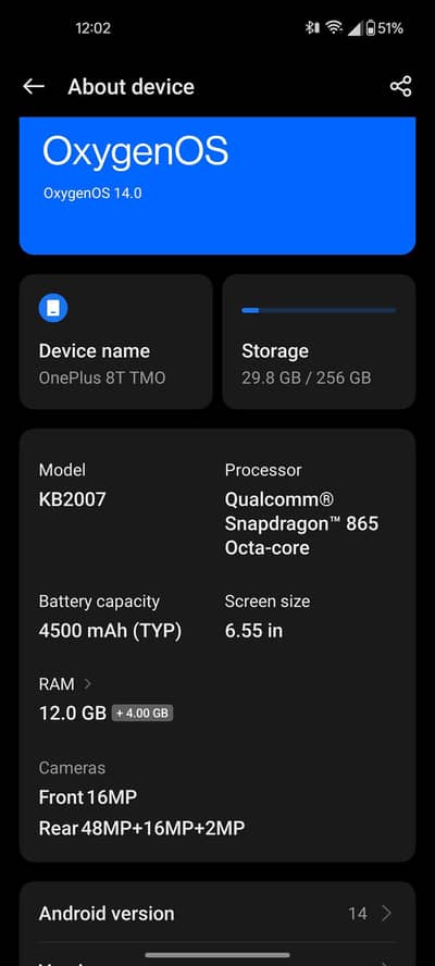 selling one plus 8T 12/256 gaming device